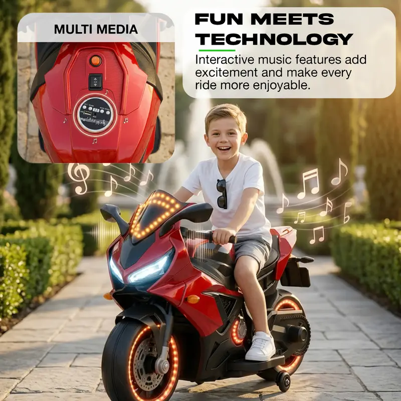 Baybee NinjaX Baby Electric Bike for Kids RED view 5