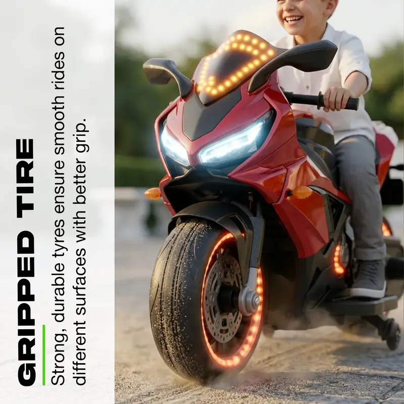 Baybee NinjaX Baby Electric Bike for Kids RED view 6