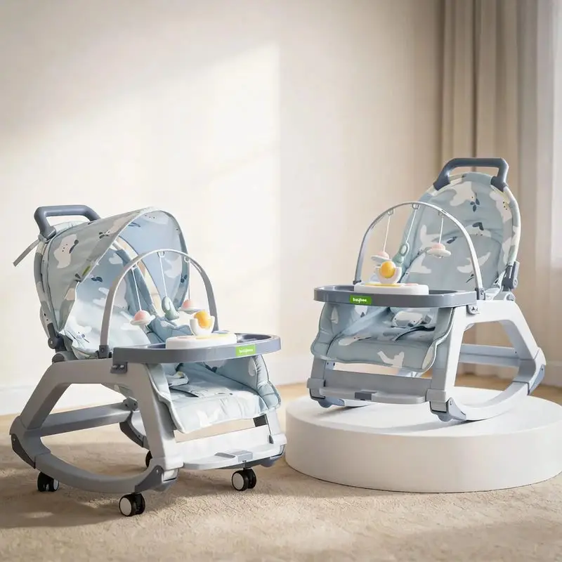 Baybee 5 in 1 Baby Rocking Chair for Kids BLUE
