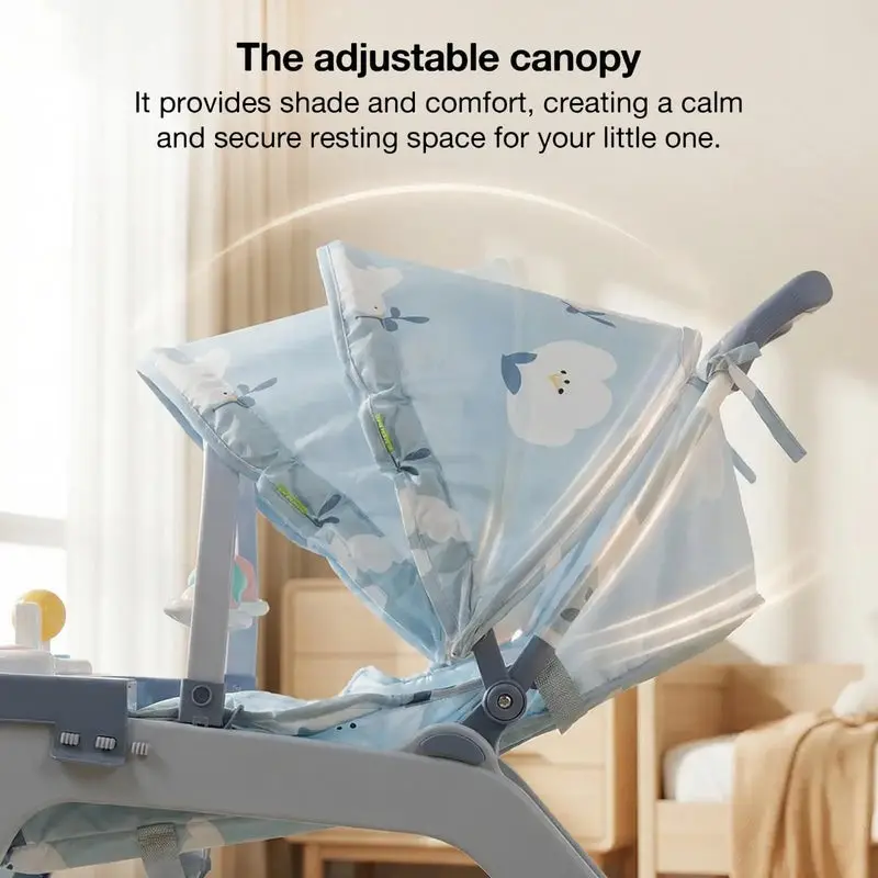 Baybee 5 in 1 Baby Rocking Chair for Kids BLUE view 8