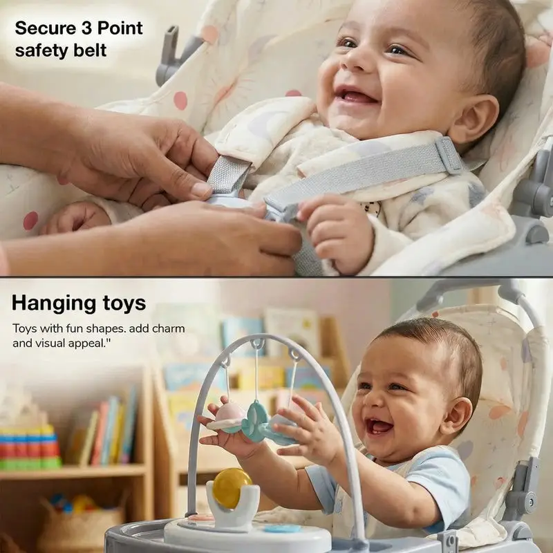Baybee 5 in 1 Baby Rocking Chair for Kids GRAY view 5
