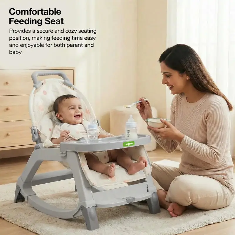 Baybee 5 in 1 Baby Rocking Chair for Kids GRAY view 6