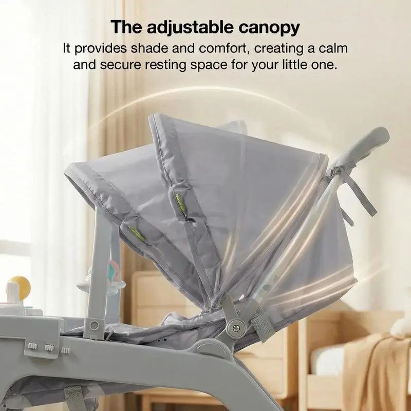 Baybee 5 in 1 Baby Rocking Chair for Kids GRAY view 8