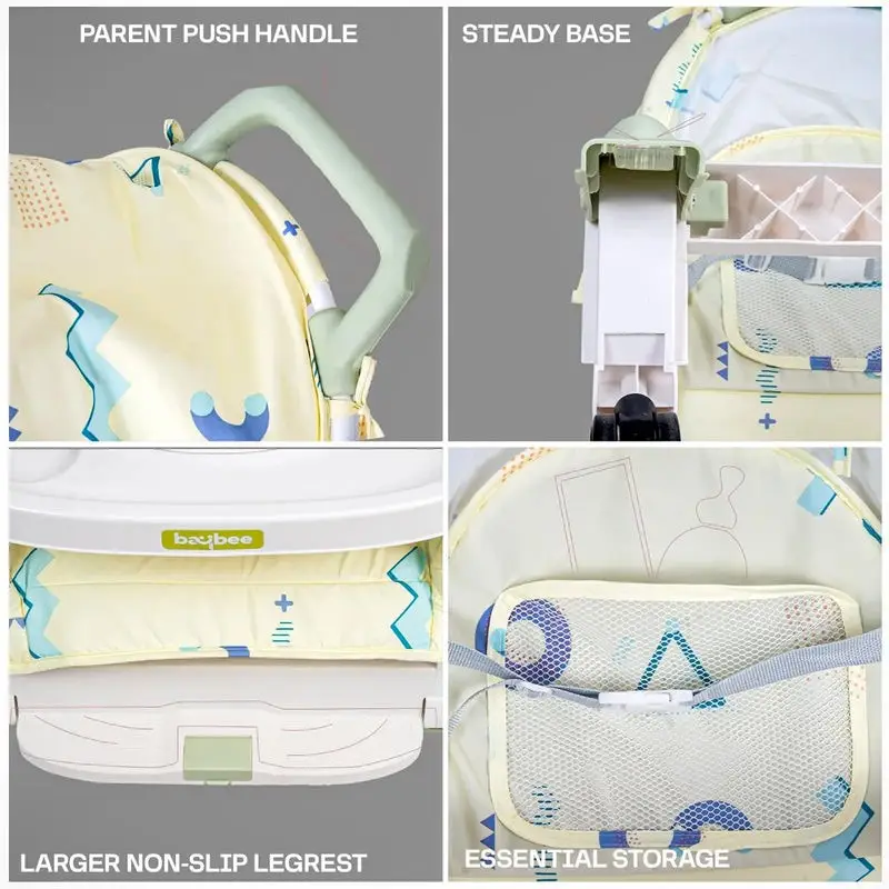 Baybee 5 in 1 Baby Rocking Chair for Kids GREEN view 5