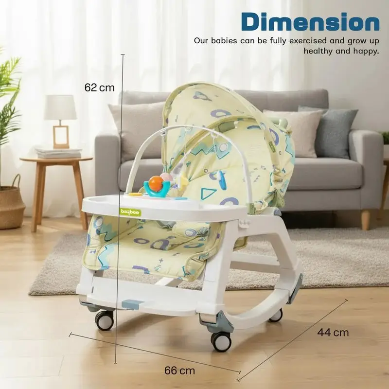 Baybee 5 in 1 Baby Rocking Chair for Kids GREEN view 7