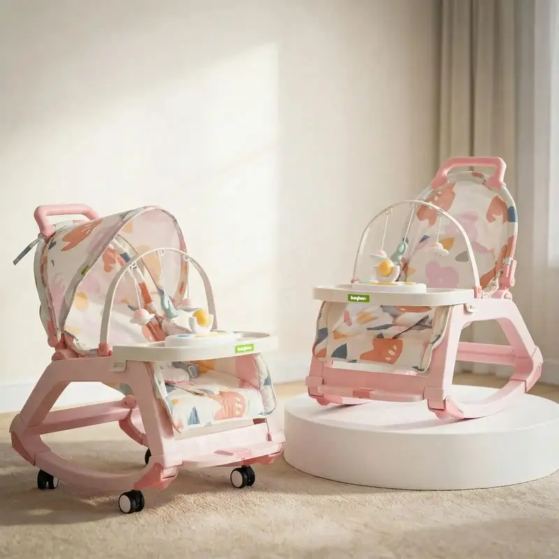 Baybee 5 in 1 Baby Rocking Chair for Kids PINK