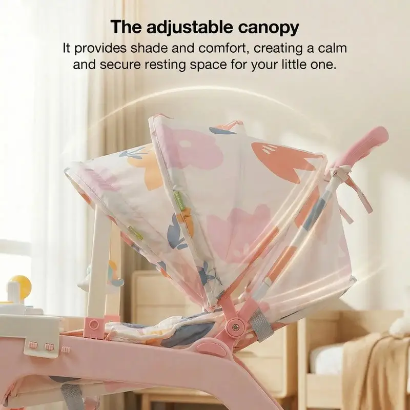 Baybee 5 in 1 Baby Rocking Chair for Kids PINK view 6