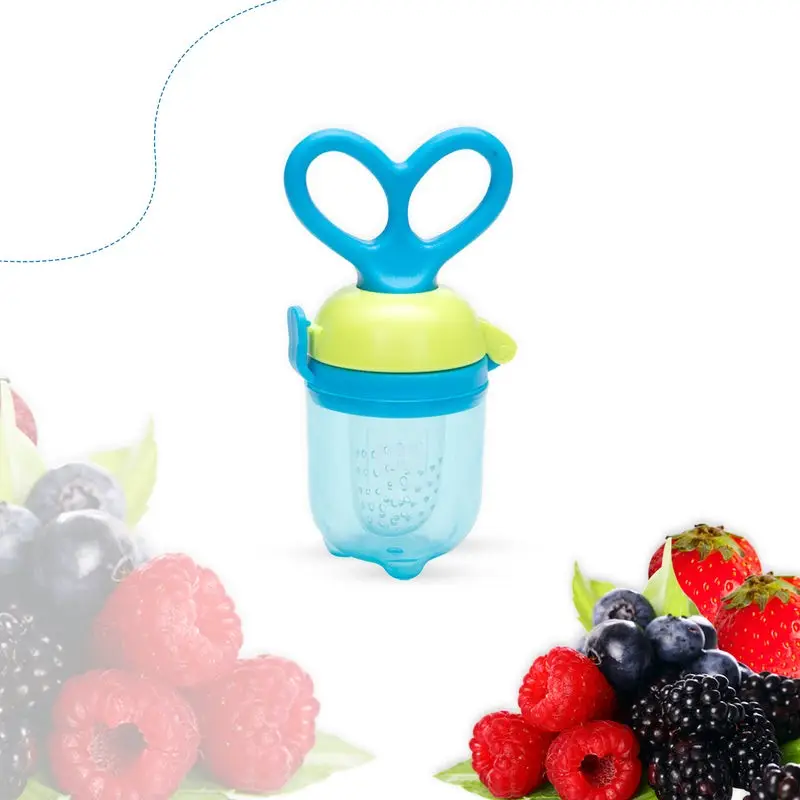 Nee Mee Advanced Fruit & Food Nutritional Feeder With Feed Pusher BPA Free (Blue) view 2