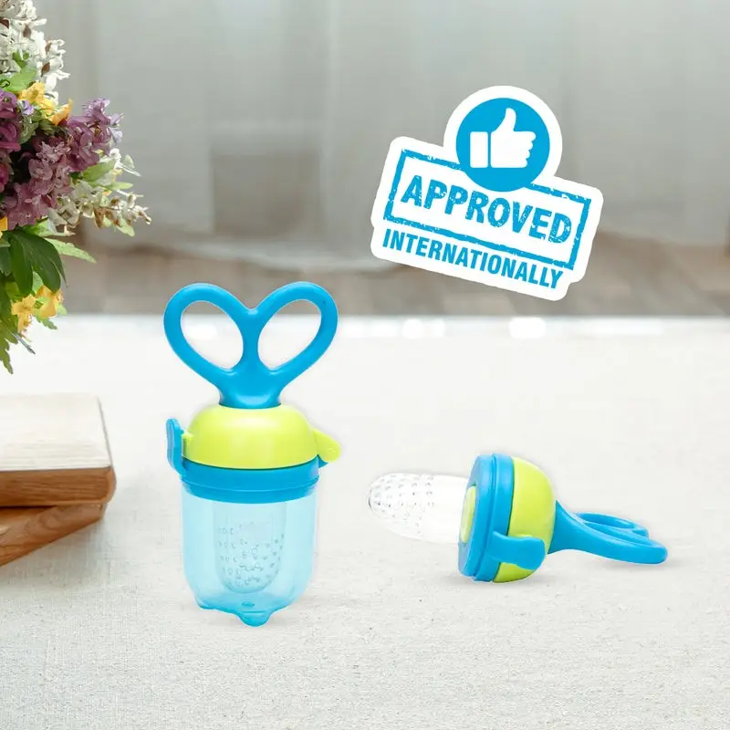 Nee Mee Advanced Fruit & Food Nutritional Feeder With Feed Pusher BPA Free (Blue) view 6