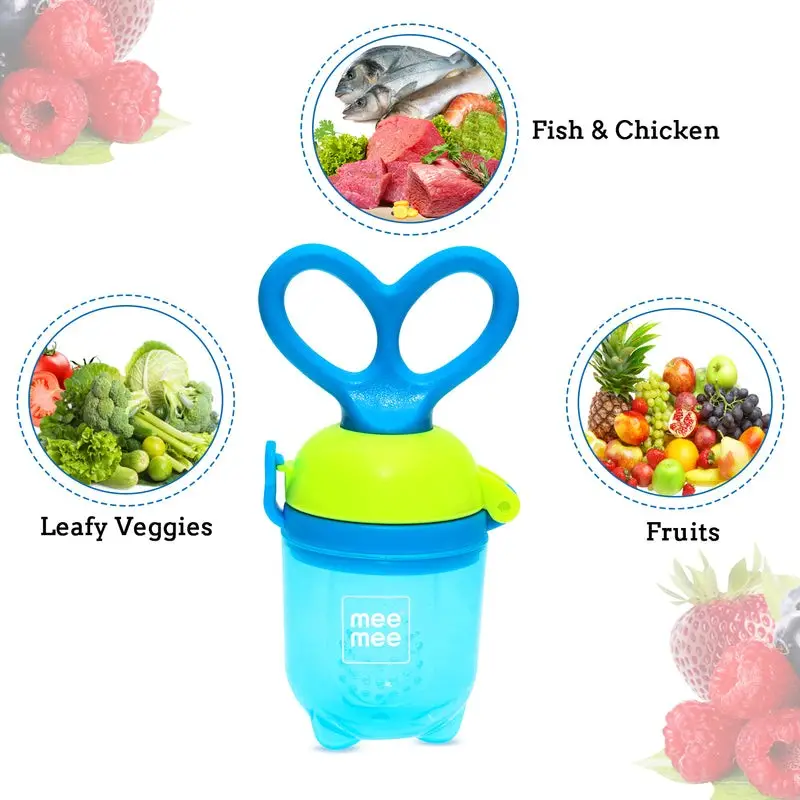 Nee Mee Advanced Fruit & Food Nutritional Feeder With Feed Pusher BPA Free (Blue) view 8