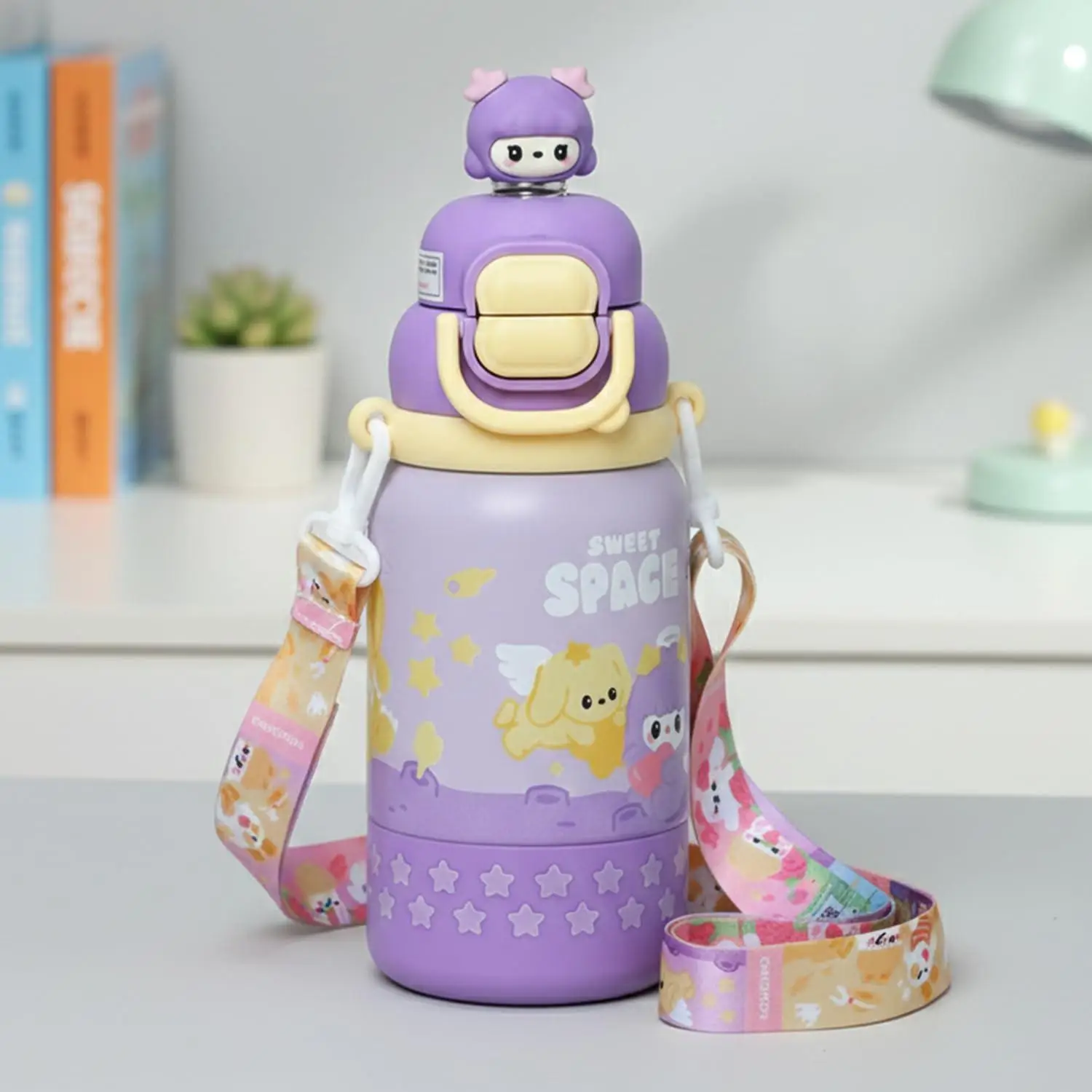 Mee Mee Oasis Sip Kids Insulated Water Bottle 460ml | SUS316 Stainless Steel | 3-in-1 Straw, Spout & Sip Lid | Leakproof School Bottle for Kids | 12H Cold & 8H Hot | BPA-Free