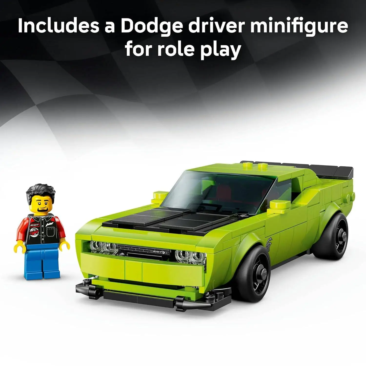 LEGO Speed Champions Dodge Challenger SRT Hellcat Sports Car Toy 77237 Building Blocks Toys for 9+ Gift for Boys and Girls view 9