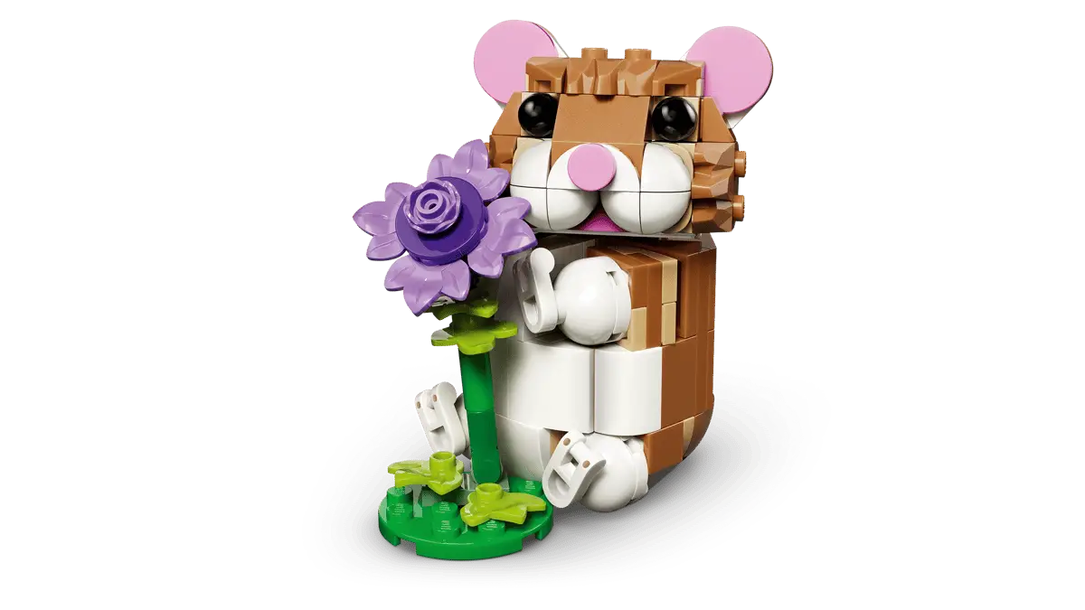 Creator 3-in-1 #31376 Cute Hamster with a Flower view 2