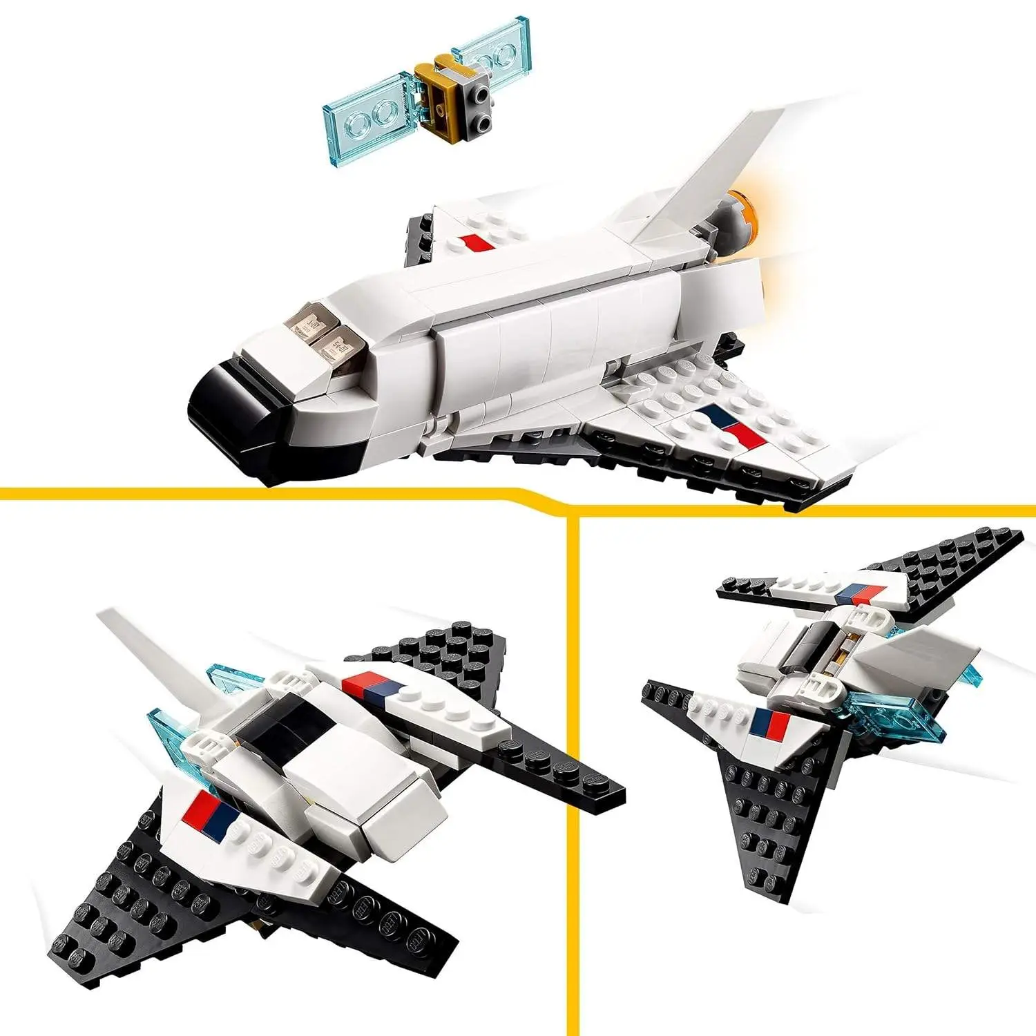 LEGO Creator Space Shuttle 31134 Building Toy Set with Astronaut and Spaceship Models for Kids Aged 6+ view 5
