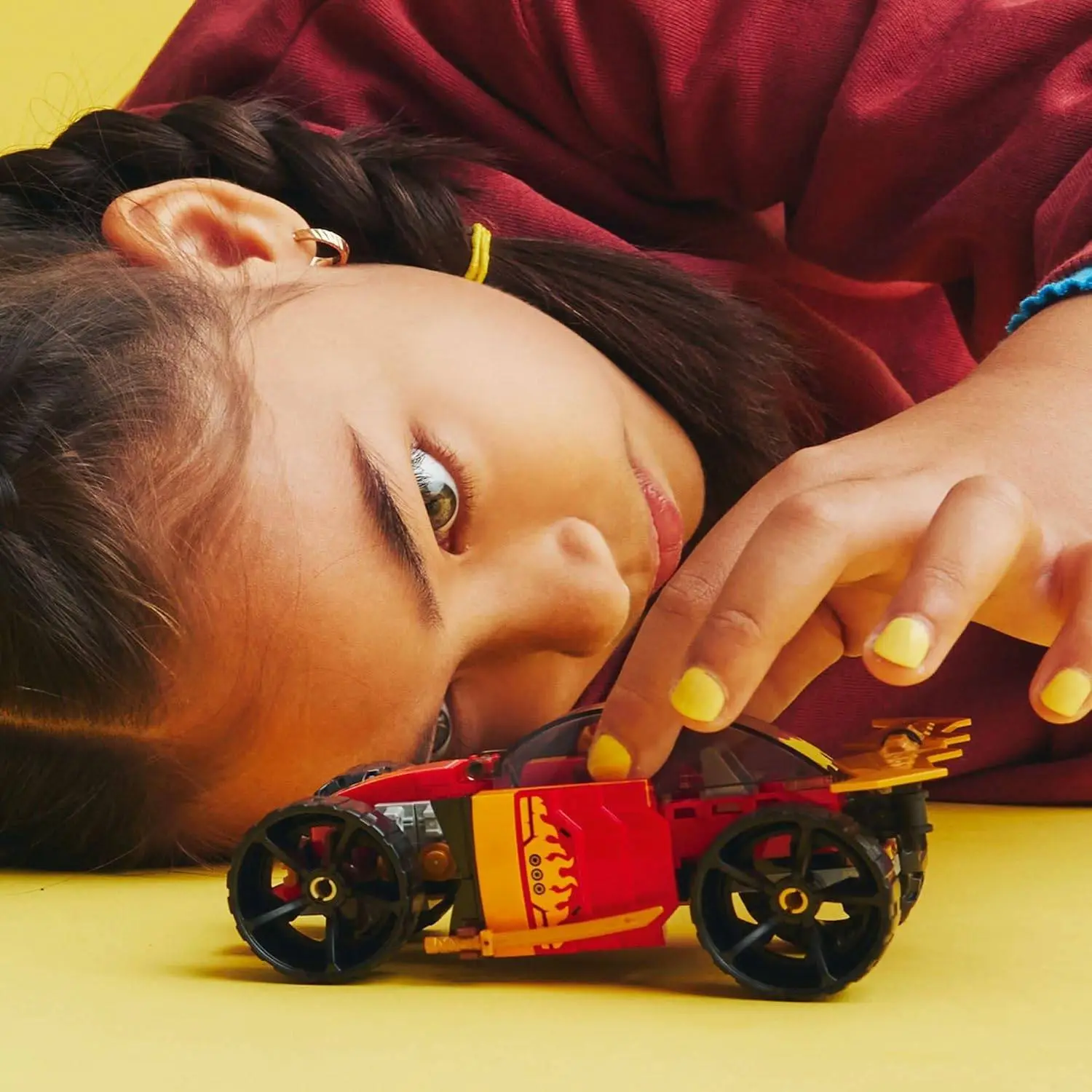 LEGO NINJAGO Kai’s Ninja Race Car EVO 71780 Building Toy Set; Features a Car and a Kai Minifigure for Ages 6+ view 2
