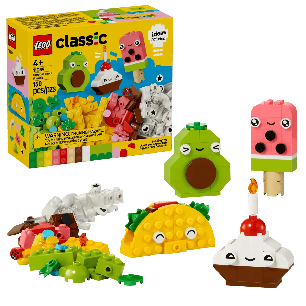 Classic 4+ Ages 150 Pieces Building Instructions Warning! Small parts. Classic #11039 Creative Food Friends