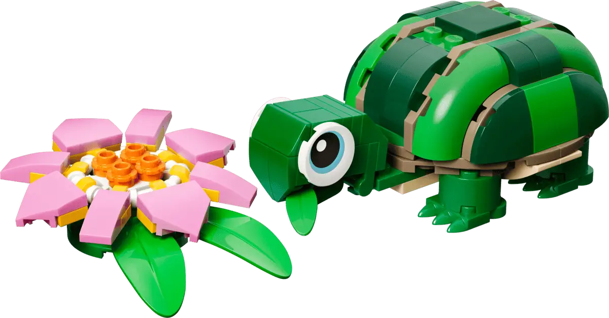 Creator 3-in-1 #31377 Turtle with a Water Lily Flower view 2