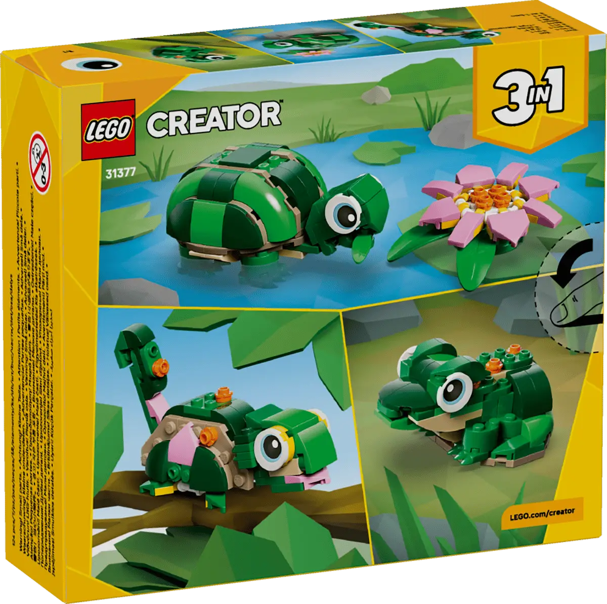 Creator 3-in-1 #31377 Turtle with a Water Lily Flower view 9