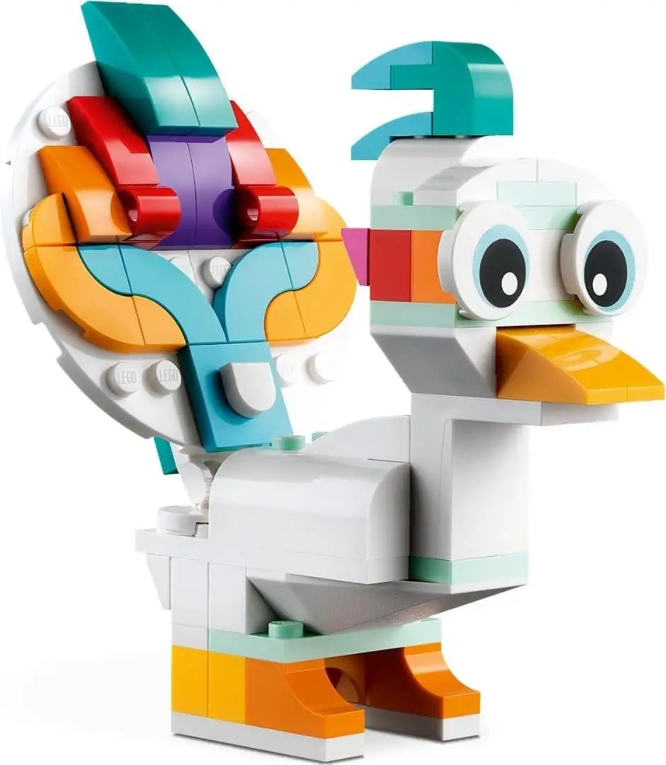 LEGO Creator Magical Unicorn 31140 Building Toy Set, with Unicorn, Seahorse and Peacock Models for Kids Aged 7+ view 5