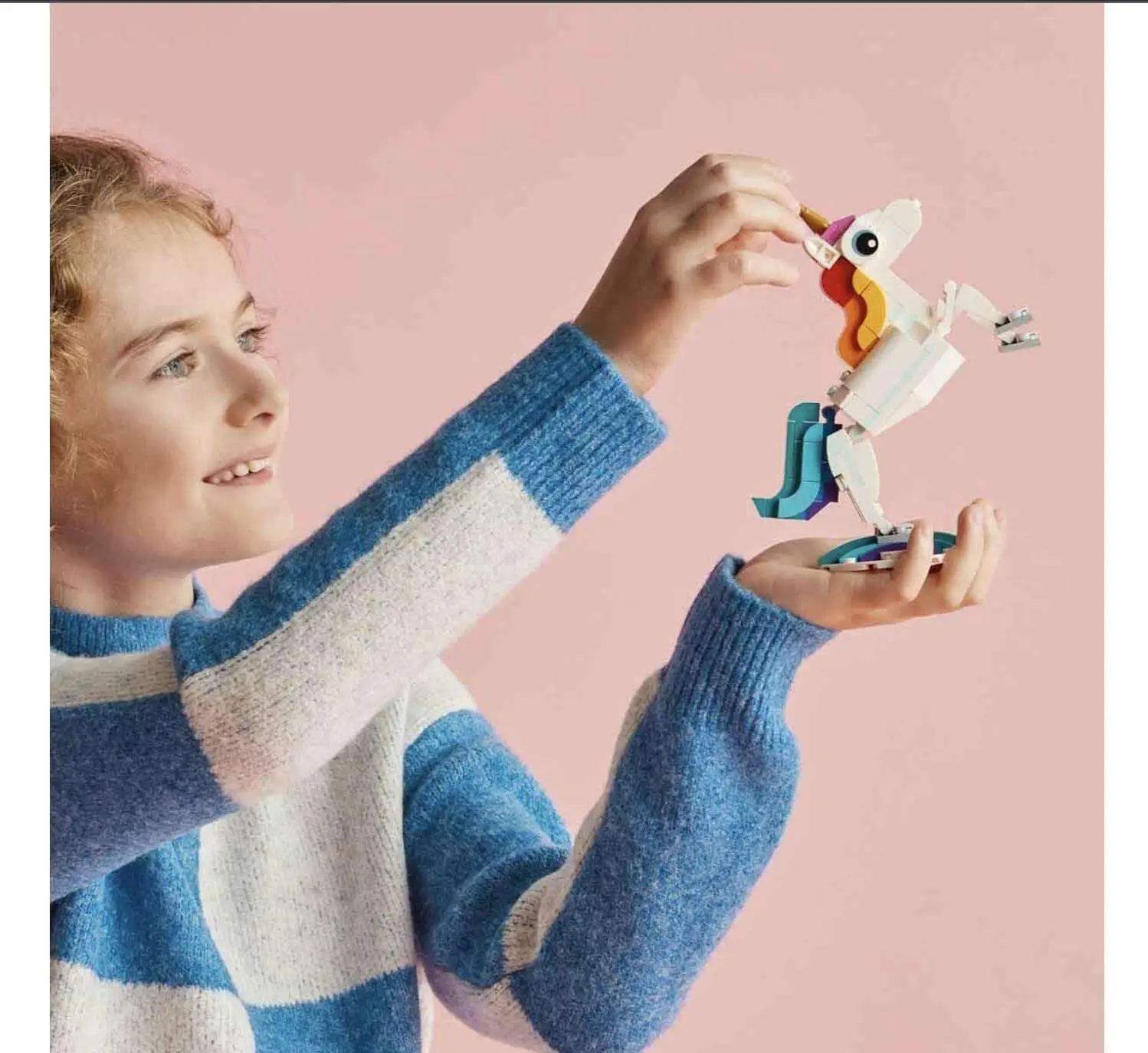 LEGO Creator Magical Unicorn 31140 Building Toy Set, with Unicorn, Seahorse and Peacock Models for Kids Aged 7+ view 9