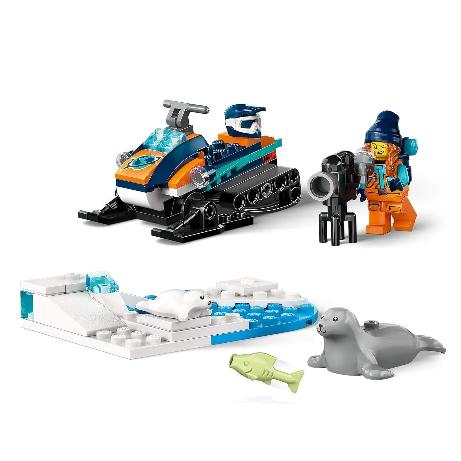 LEGO City Arctic Explorer Snowmobile 60376 Building Toy Set (70 Pcs),Multicolor view 5