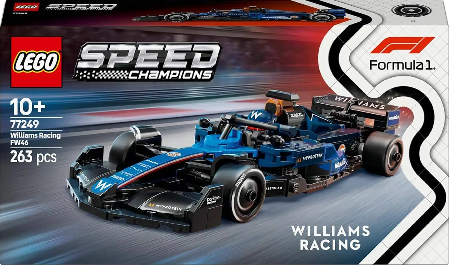 LEGO Speed Champions Williams Racing FW46 F1 Race Car Vehicle Set 77249 Building Blocks Toys for 10+ Gift for Boys and Girls view 8