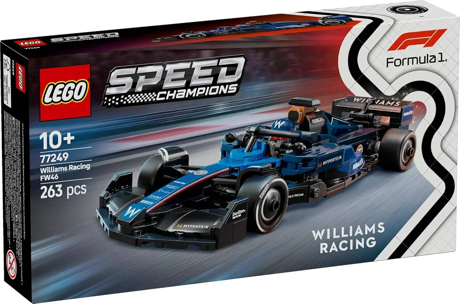 LEGO Speed Champions Williams Racing FW46 F1 Race Car Vehicle Set 77249 Building Blocks Toys for 10+ Gift for Boys and Girls view 9
