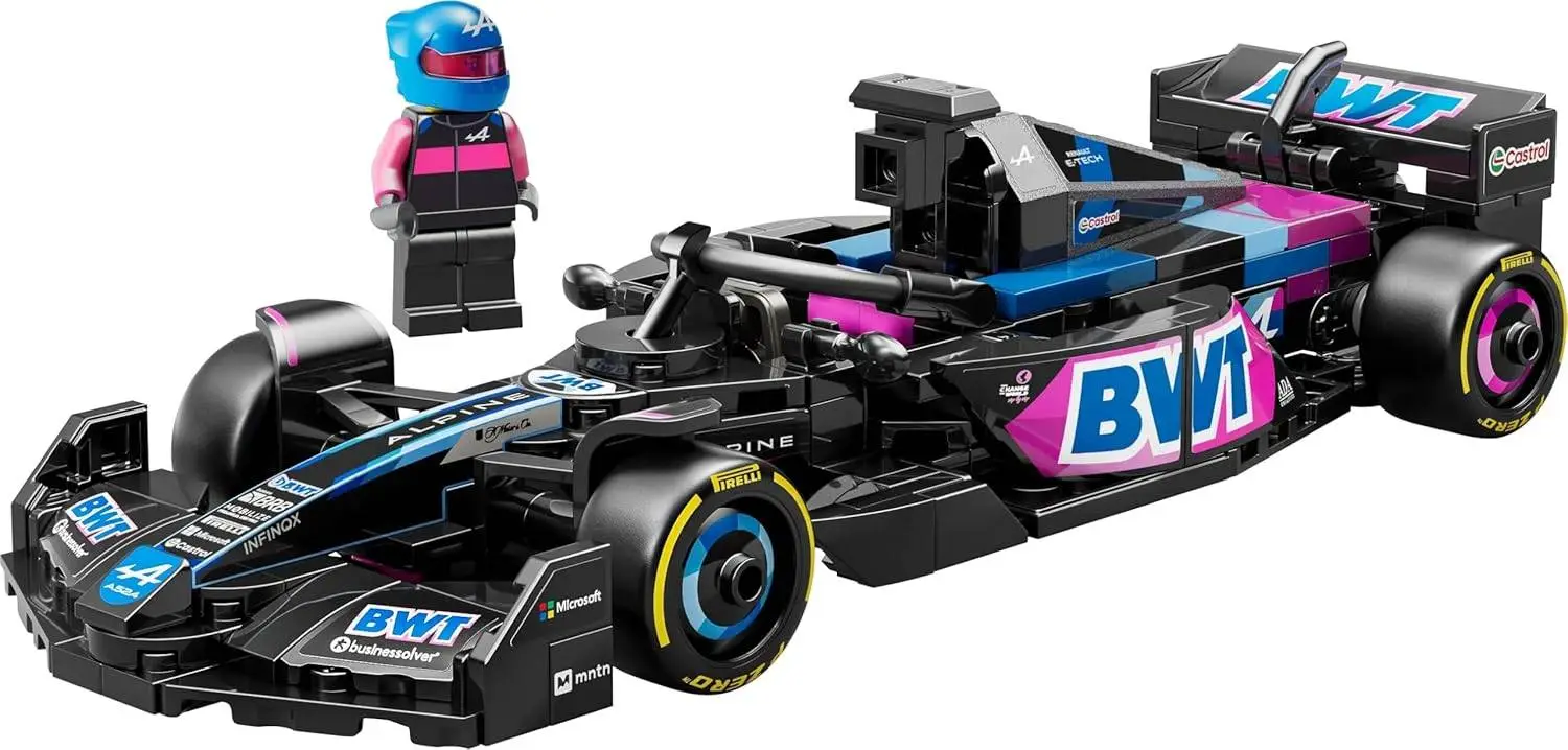 LEGO Speed Champions BWT Alpine F1 Team A524 Race Car Toy Vehicle 77248 Building Blocks Toys for 10+ Gift for Boys and Girls view 3