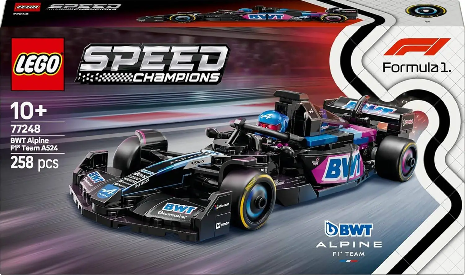 LEGO Speed Champions BWT Alpine F1 Team A524 Race Car Toy Vehicle 77248 Building Blocks Toys for 10+ Gift for Boys and Girls view 8