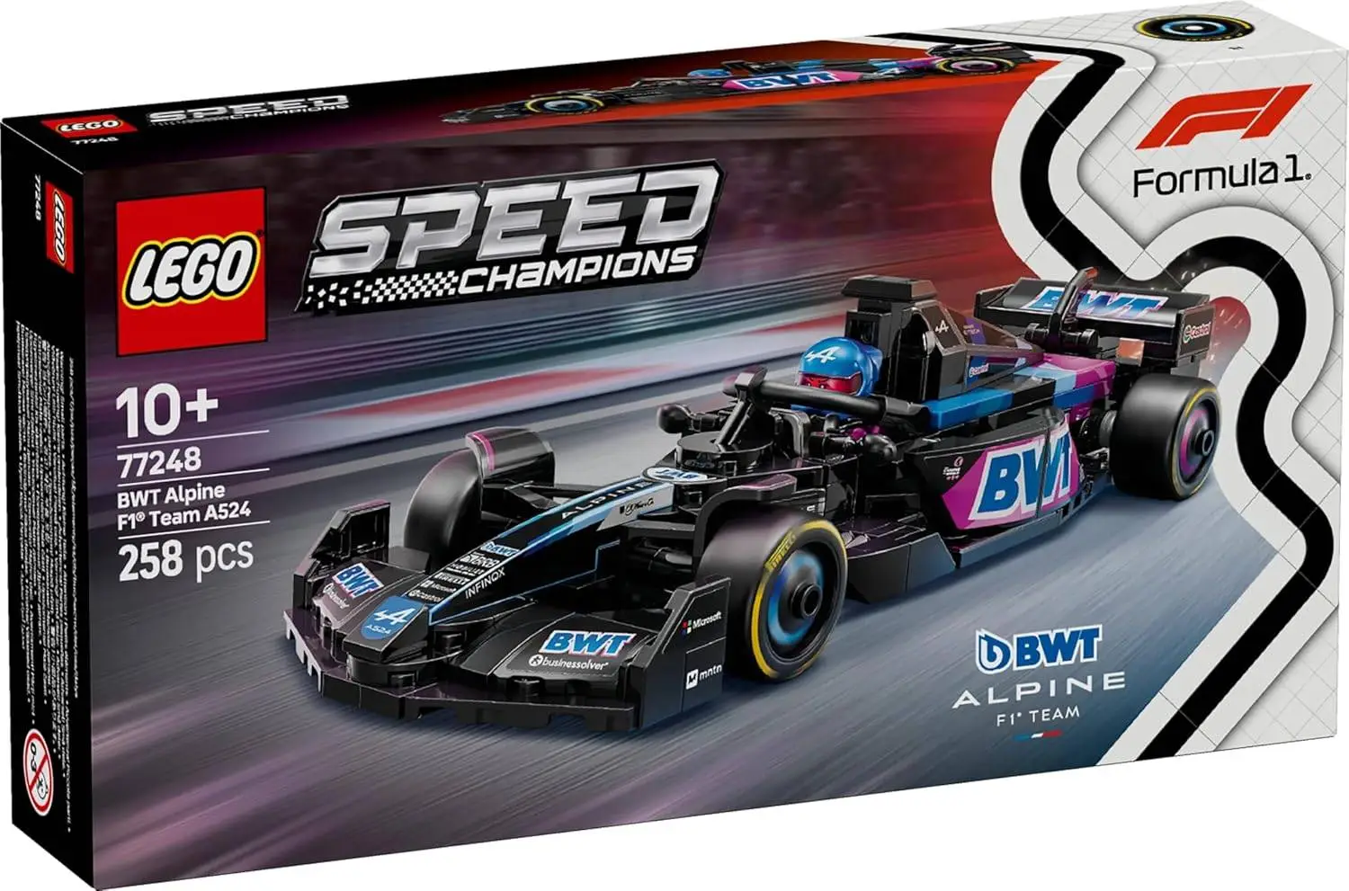 LEGO Speed Champions BWT Alpine F1 Team A524 Race Car Toy Vehicle 77248 Building Blocks Toys for 10+ Gift for Boys and Girls view 9