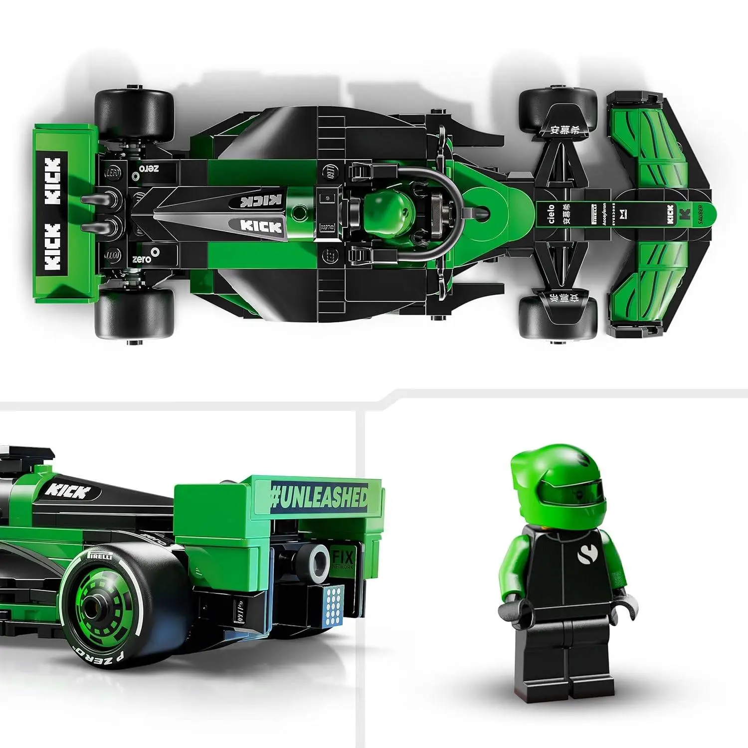 LEGO Speed Champions Kick Sauber F1 Team C44 Race Car Toy Vehicle 77247 Building Blocks Toys for 10+ Gift for Boys and Girls view 6
