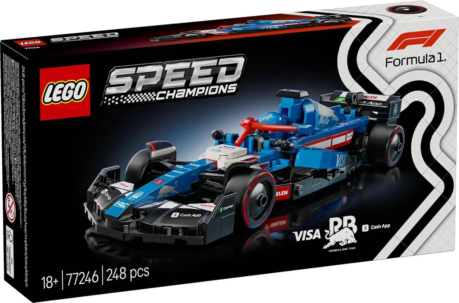LEGO Speed Champions Visa Cash App RB VCARB 01 F1 Race Car Vehicle Kit 77246 Building Blocks for 18+ Gift view 8