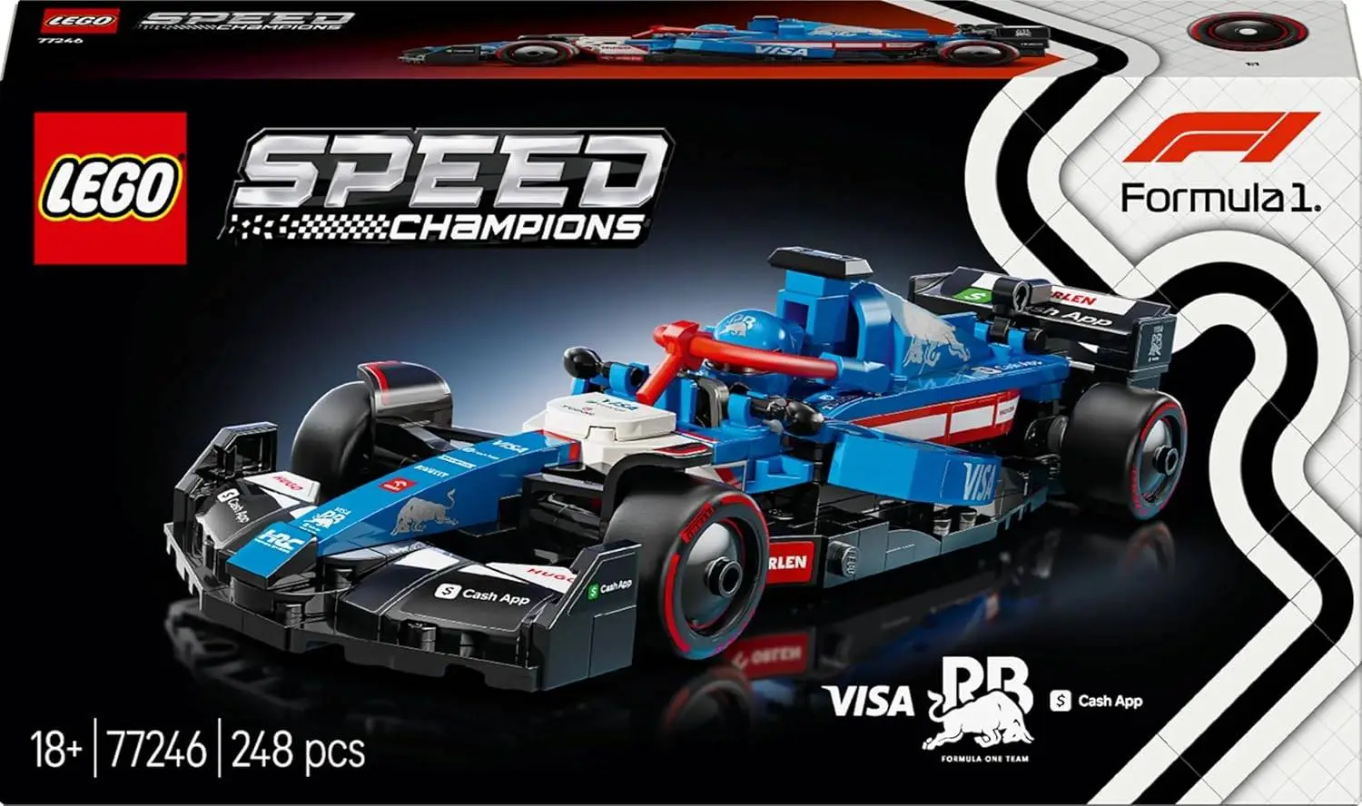 LEGO Speed Champions Visa Cash App RB VCARB 01 F1 Race Car Vehicle Kit 77246 Building Blocks for 18+ Gift view 9