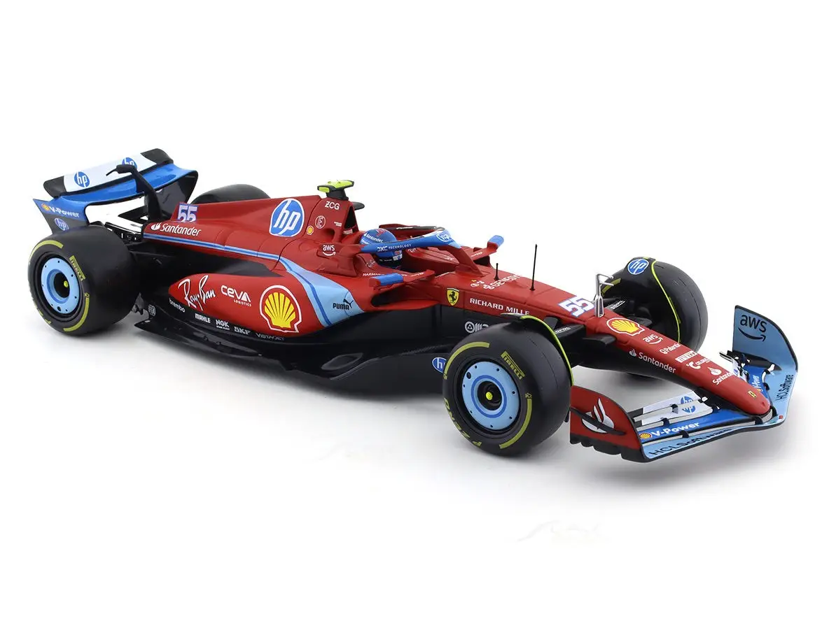 2024 Ferrari SF24 #55 Carlos Sainz Miami GP 1:18 Bburago view 2
