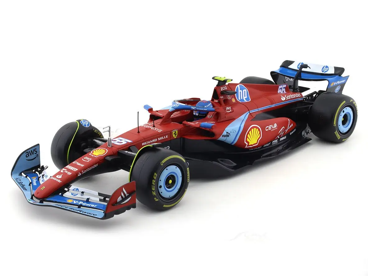 2024 Ferrari SF24 #55 Carlos Sainz Miami GP 1:18 Bburago view 3
