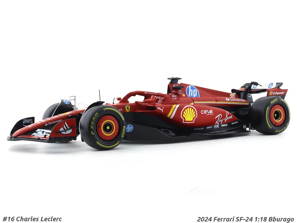 2024 Ferrari SF24 #16 Charles Leclerc 1:18 Bburago Scale Model car collectible