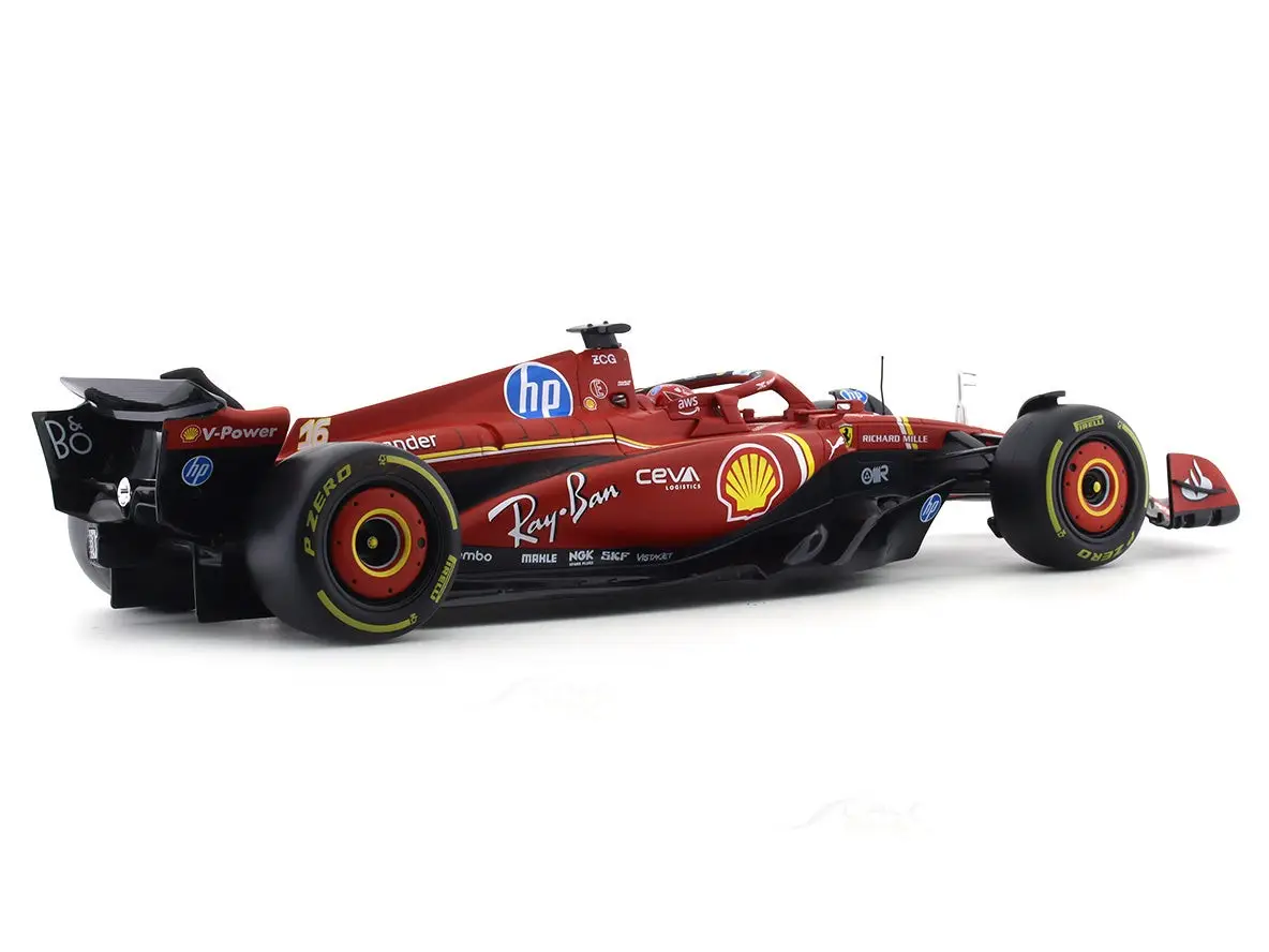 2024 Ferrari SF24 #16 Charles Leclerc 1:18 Bburago Scale Model car collectible view 5