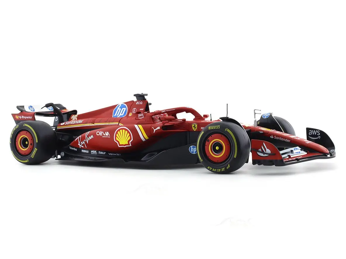 2024 Ferrari SF24 #16 Charles Leclerc 1:18 Bburago Scale Model car collectible view 6
