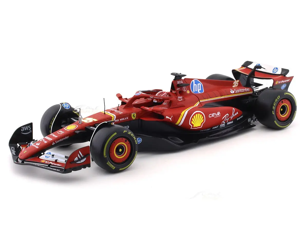 2024 Ferrari SF24 #16 Charles Leclerc 1:18 Bburago Scale Model car collectible view 7