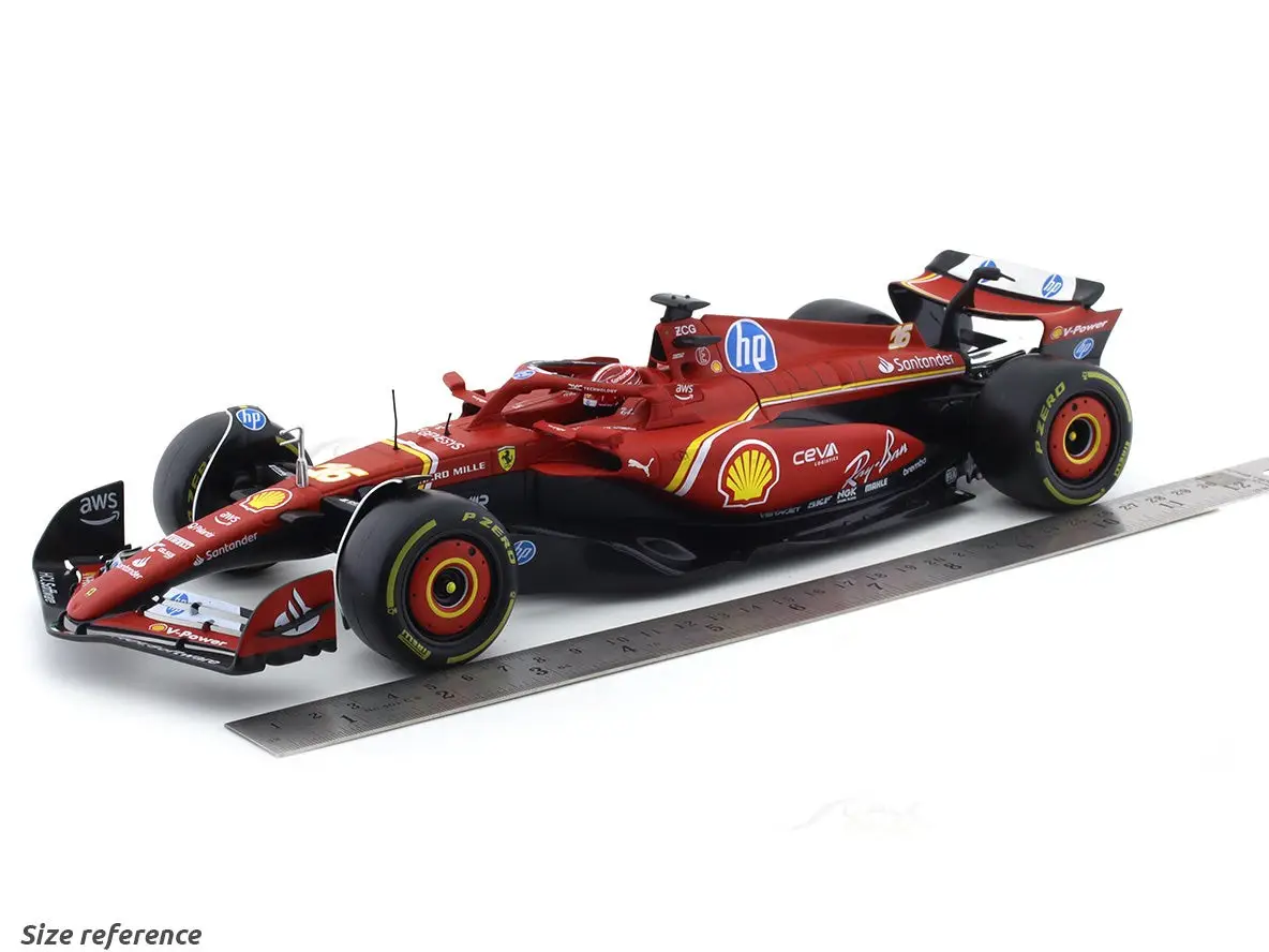 2024 Ferrari SF24 #16 Charles Leclerc 1:18 Bburago Scale Model car collectible view 9