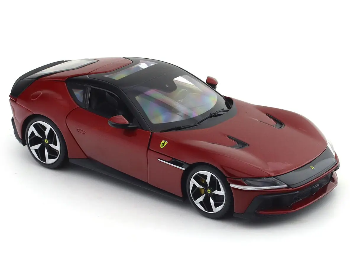 Ferrari 12 Cilindri Red 1:24 Bburago Licensed Diecast Scale Model Car with Acrylic Cover view 3