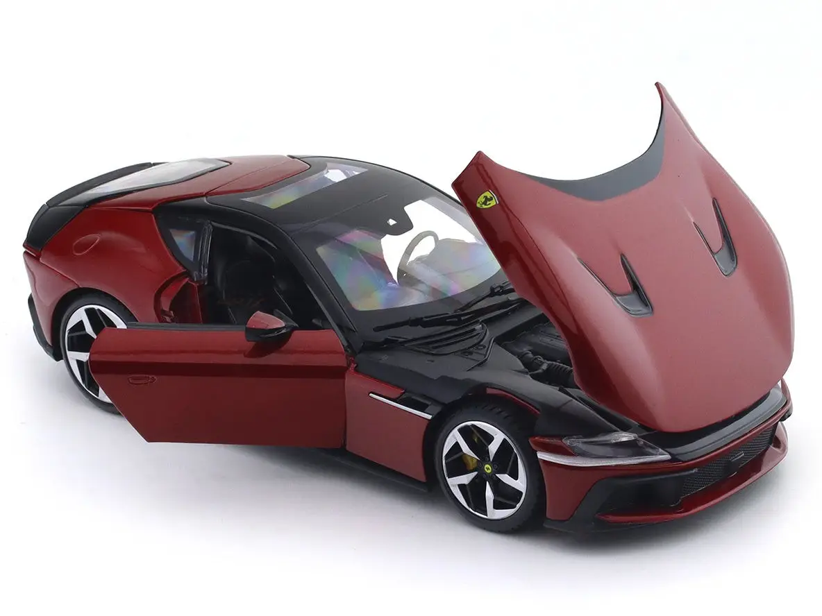 Ferrari 12 Cilindri Red 1:24 Bburago Licensed Diecast Scale Model Car with Acrylic Cover view 4