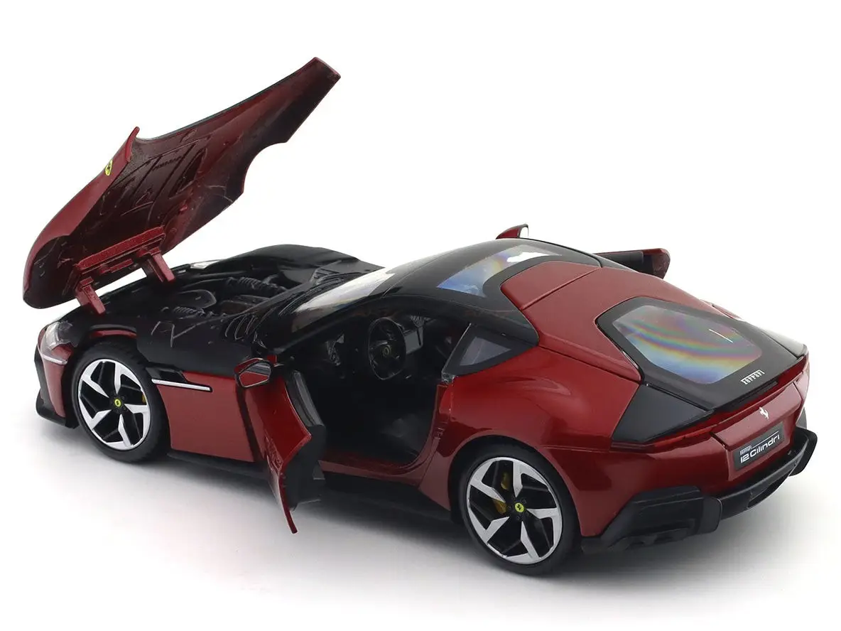 Ferrari 12 Cilindri Red 1:24 Bburago Licensed Diecast Scale Model Car with Acrylic Cover view 6
