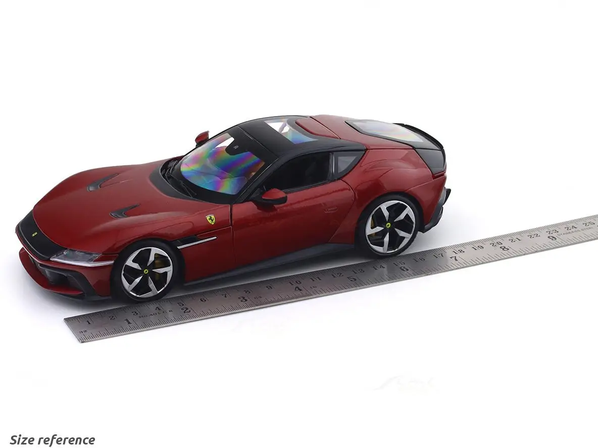 Ferrari 12 Cilindri Red 1:24 Bburago Licensed Diecast Scale Model Car with Acrylic Cover view 7