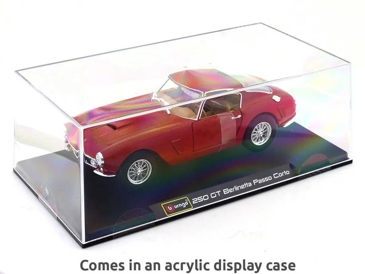 Ferrari 250GT Berlinetta with Acrylic case 1:24 Bburago licensed diecast Scale Model car collectible view 2