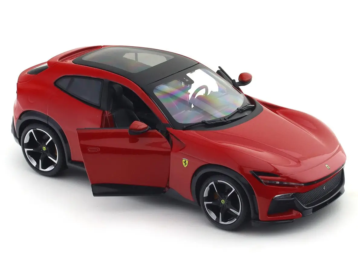 Ferrari Purosangue Red 1:24 Bburago Licensed Diecast Scale Model Car with Acrylic Cover view 4