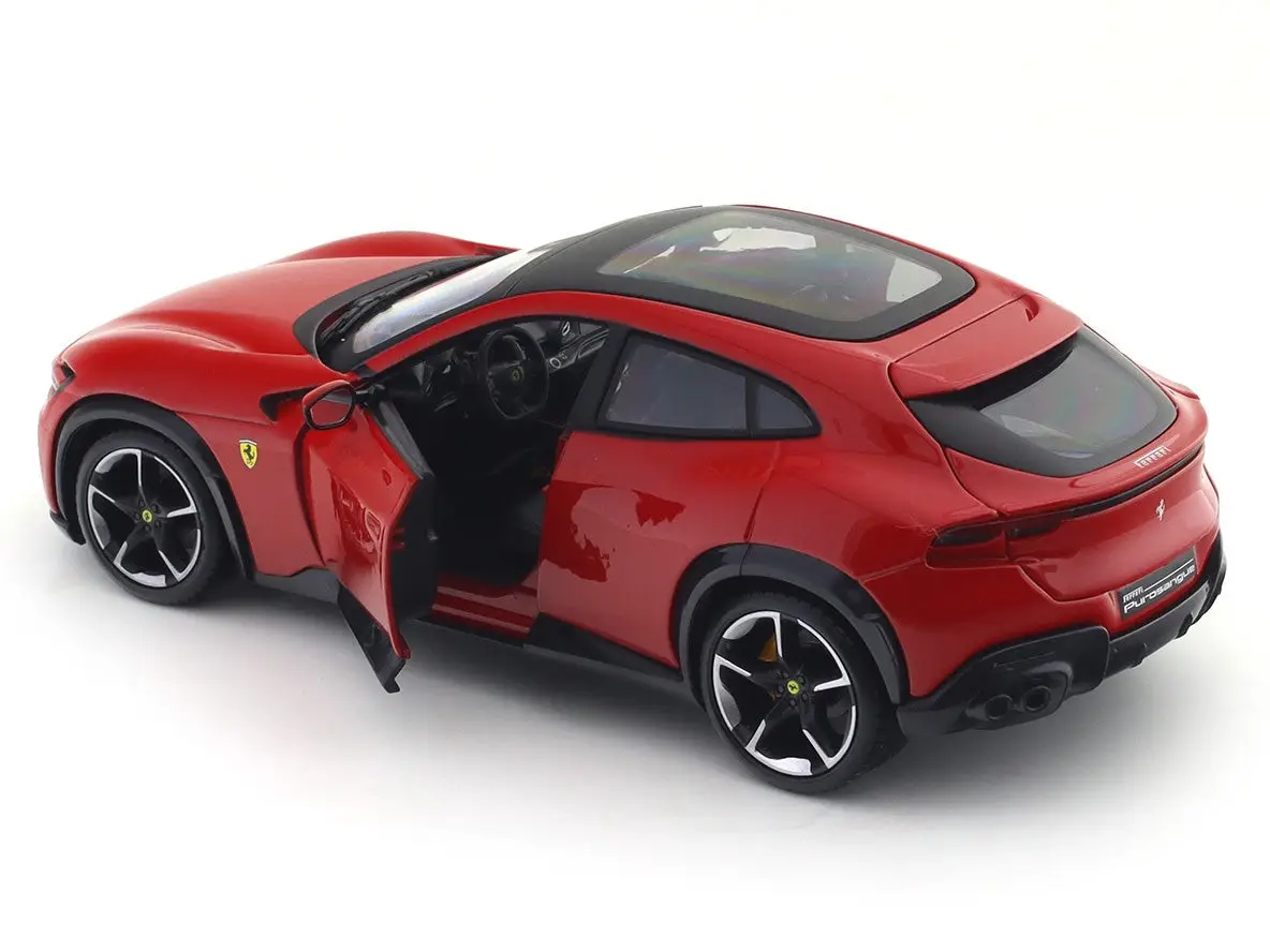 Ferrari Purosangue Red 1:24 Bburago Licensed Diecast Scale Model Car with Acrylic Cover view 5