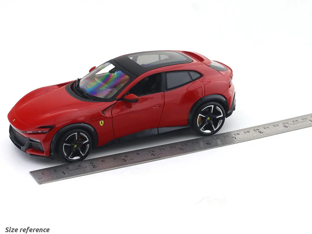 Ferrari Purosangue Red 1:24 Bburago Licensed Diecast Scale Model Car with Acrylic Cover view 8