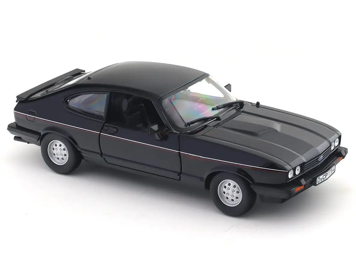 1973 Ford Capri black 1:24 Bburago Licensed Diecast Scale Model Car Collectible view 2
