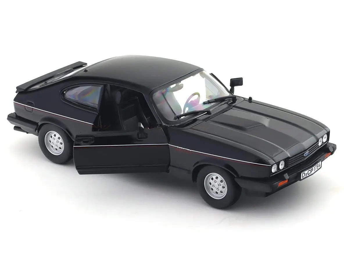 1973 Ford Capri black 1:24 Bburago Licensed Diecast Scale Model Car Collectible view 3
